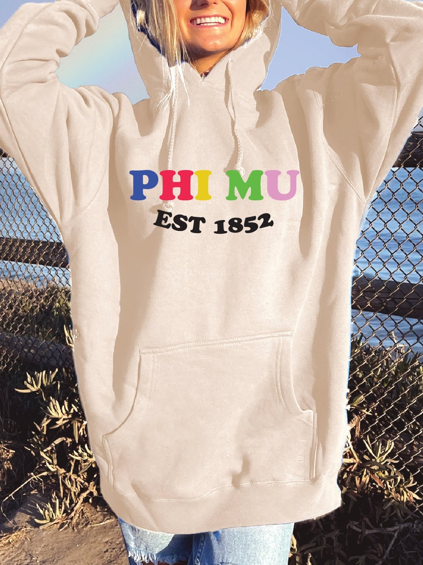 Phi Mu Colorful Sorority Sweatshirt Hoodie