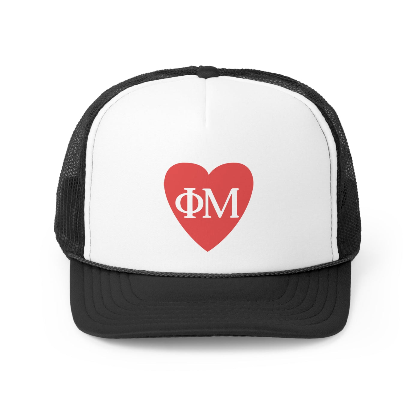 Phi Mu Heart Letters Sorority Foam Trucker Hat