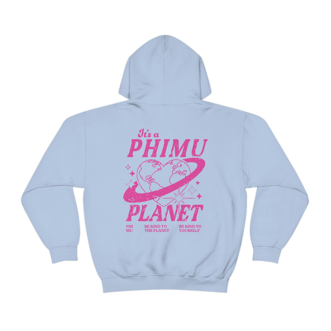 Phi Mu Planet Hoodie | Be Kind to the Planet Trendy Sorority Hoodie | Greek Life Sweatshirt | Trendy Sorority Sweatshirt