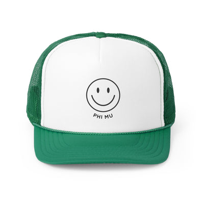 Phi Mu Smile Trendy Foam Trucker Hat