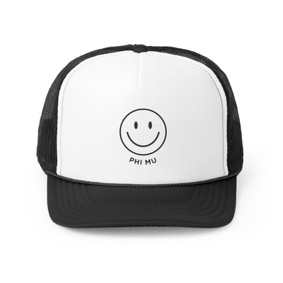 Phi Mu Smile Trendy Foam Trucker Hat