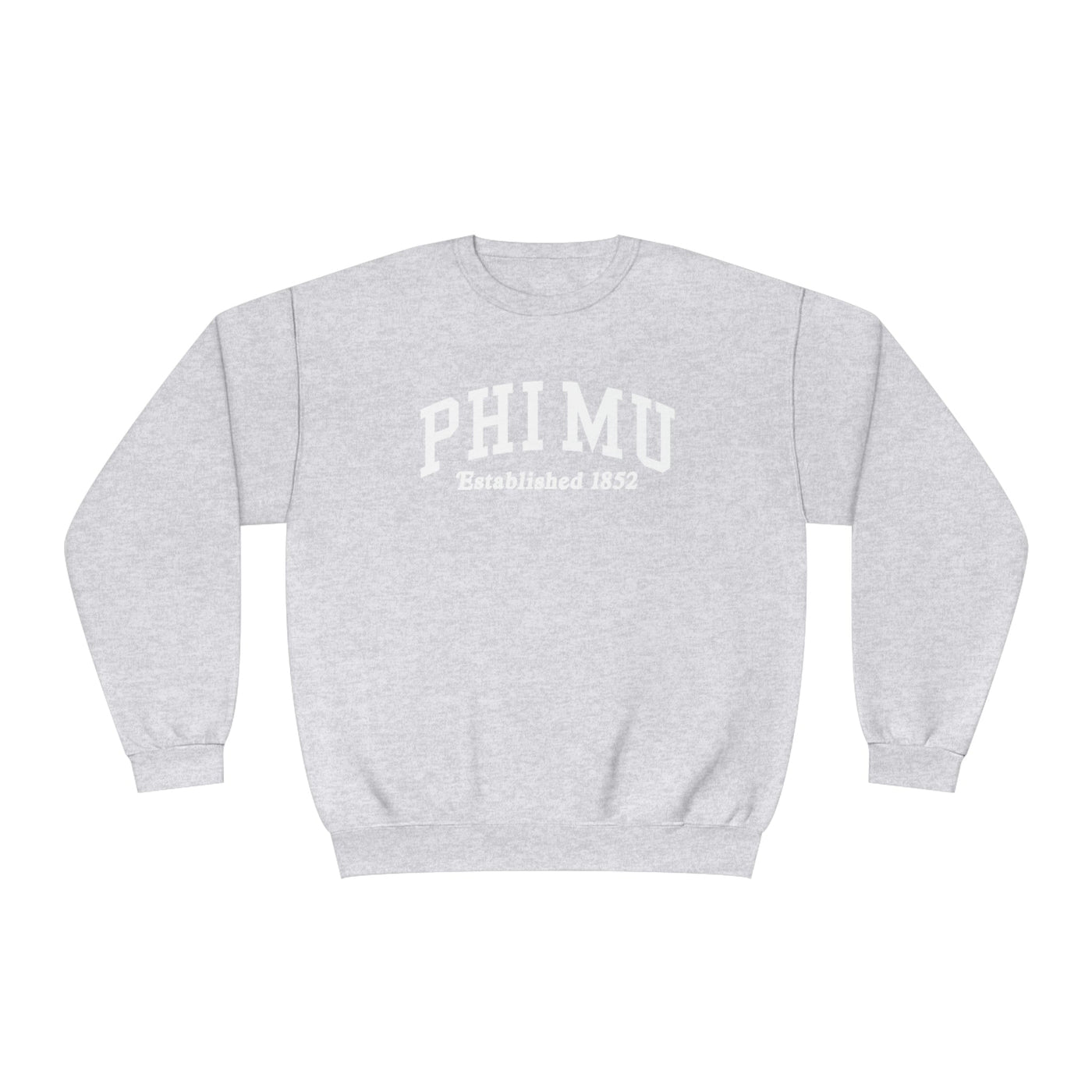 Phi Mu Sorority Varsity College Phi Mu Crewneck Sweatshirt