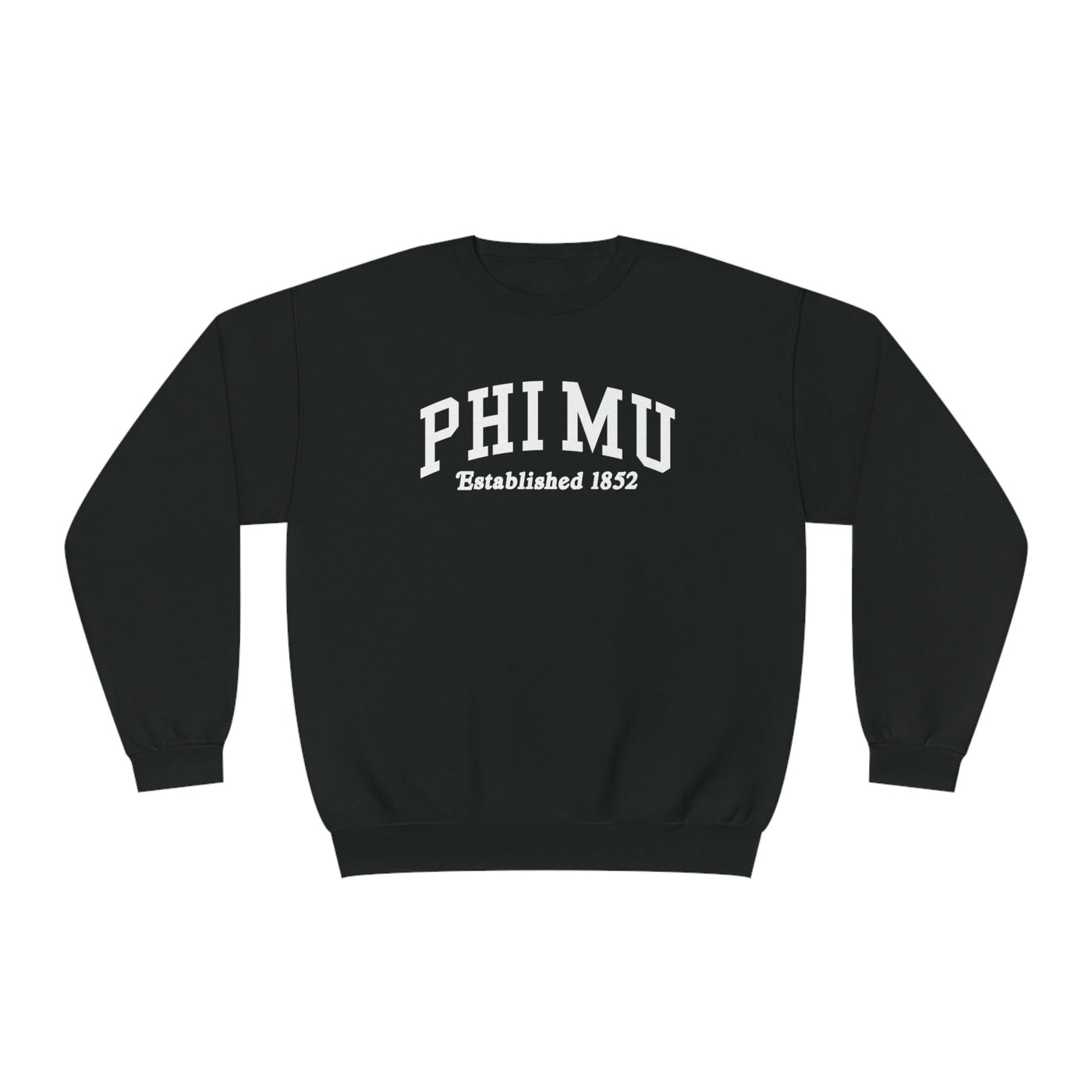 Phi Mu Sorority Varsity College Phi Mu Crewneck Sweatshirt