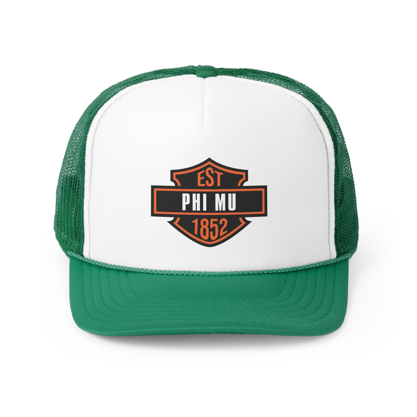 Phi Mu Trendy Motorcycle Trucker Hat