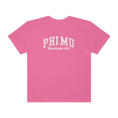 Phi Mu Varsity College Sorority Comfy T-Shirt