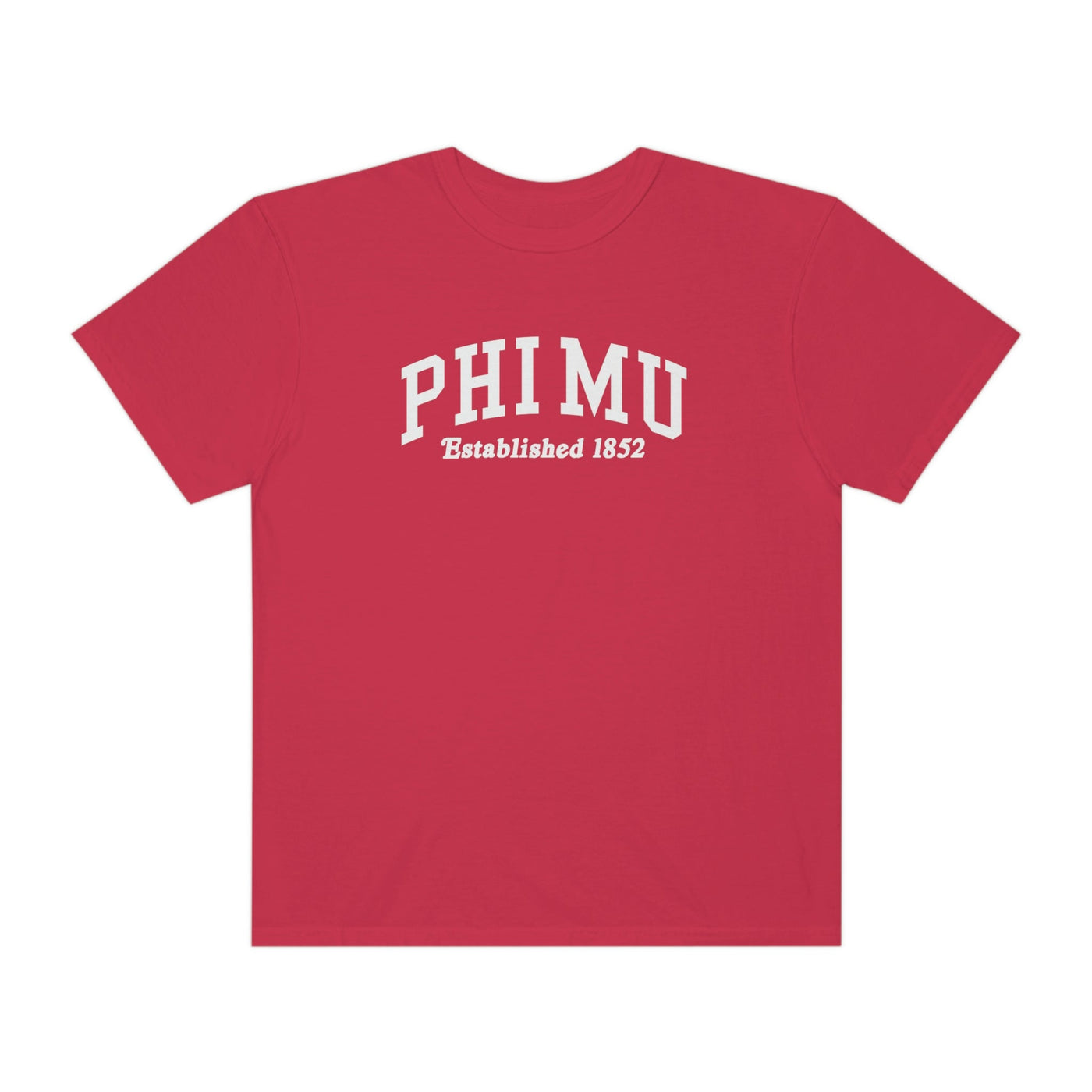 Phi Mu Varsity College Sorority Comfy T-Shirt