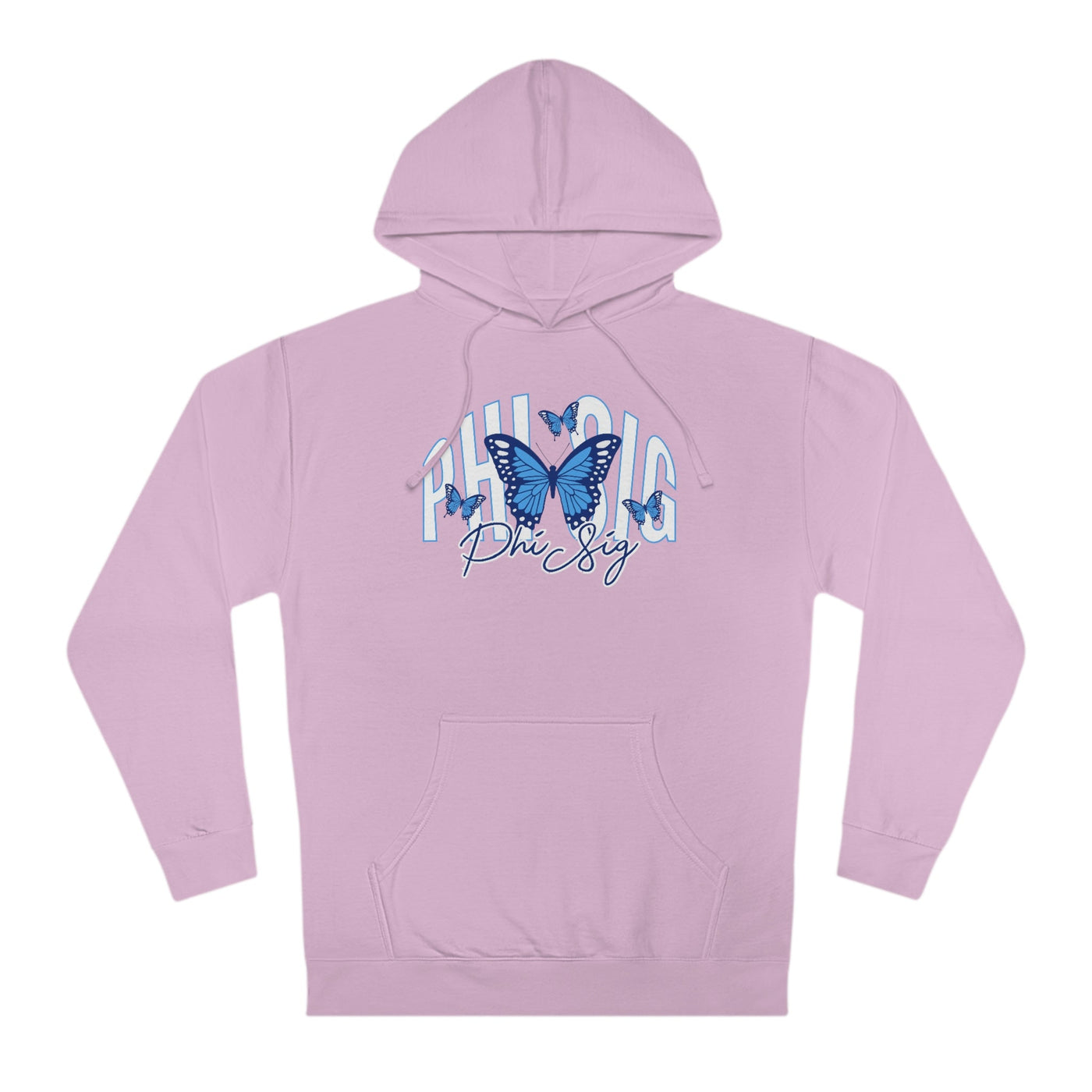 Phi Sigma Sigma Baby Blue Butterfly Cute Sorority Sweatshirt