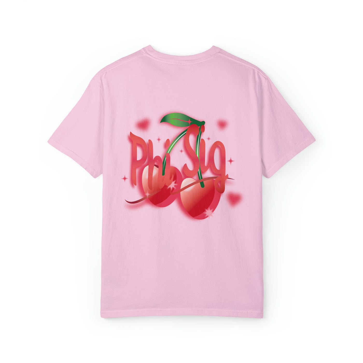 Phi Sigma Sigma Cherry Airbrush Sorority T-shirt