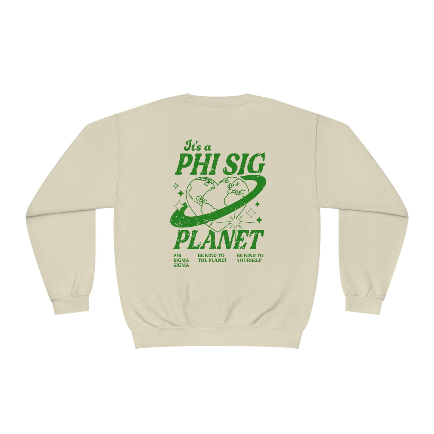 Phi Sigma Sigma Crewneck Sweatshirt | Be Kind to the Planet Trendy Sorority Crewneck