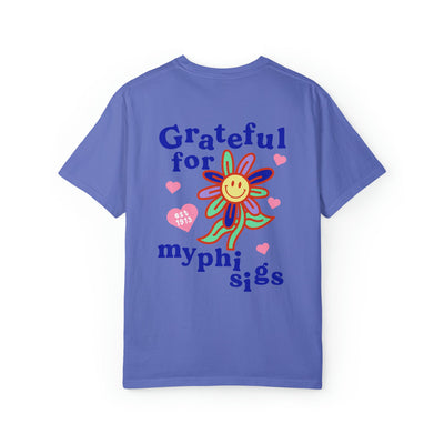 Phi Sigma Sigma Grateful Flower Sorority T-shirt