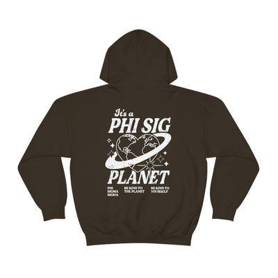 Phi Sigma Sigma Planet Hoodie | Be Kind to the Planet Trendy Sorority Hoodie