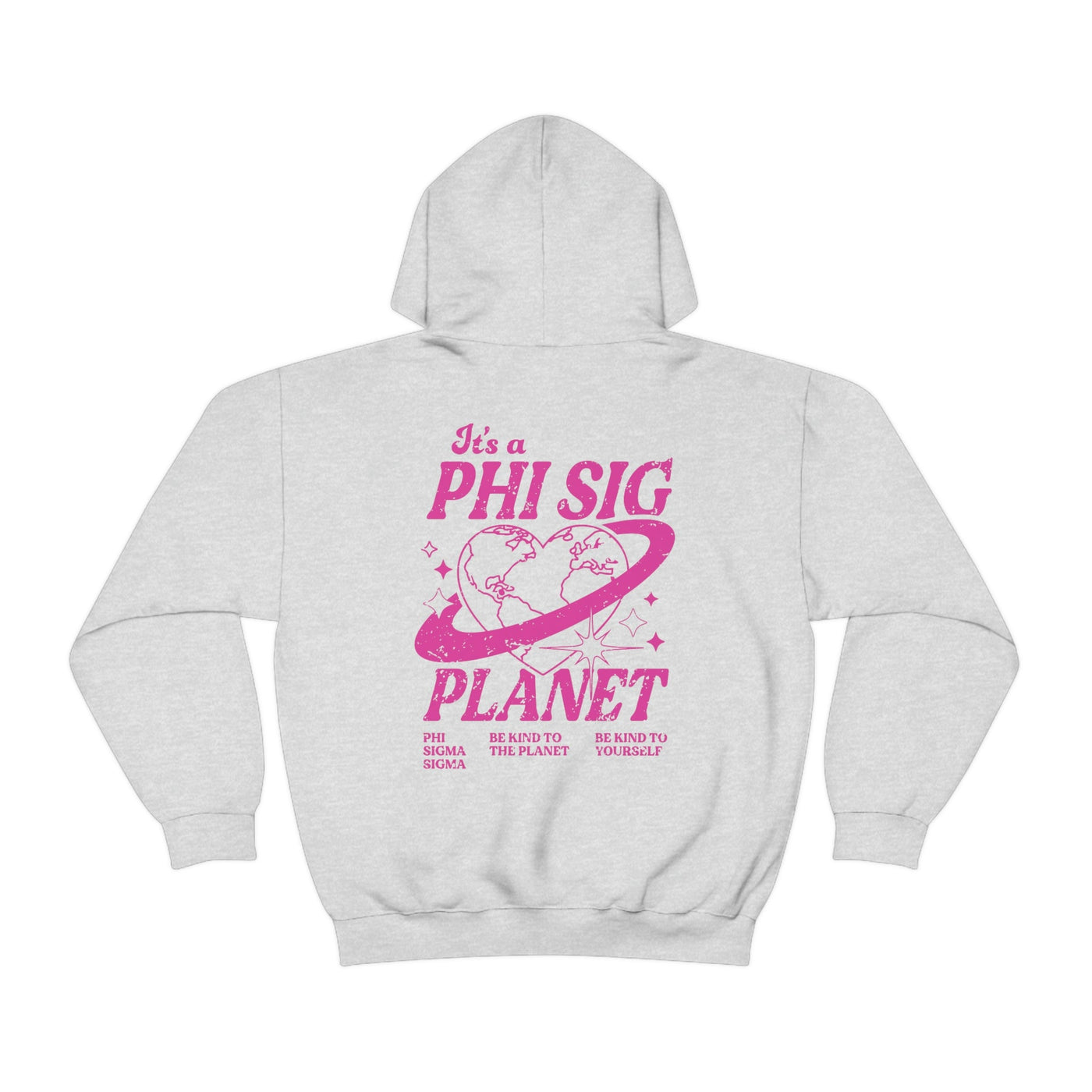Phi Sigma Sigma Planet Hoodie | Be Kind to the Planet Trendy Sorority Hoodie | Greek Life Sweatshirt | Trendy Sorority Sweatshirt
