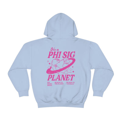 Phi Sigma Sigma Planet Hoodie | Be Kind to the Planet Trendy Sorority Hoodie | Greek Life Sweatshirt | Trendy Sorority Sweatshirt