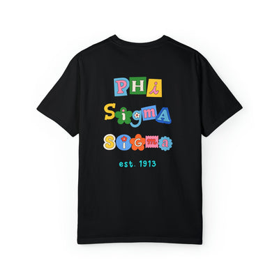 Phi Sigma Sigma Scrapbook Sorority Comfy T-shirt