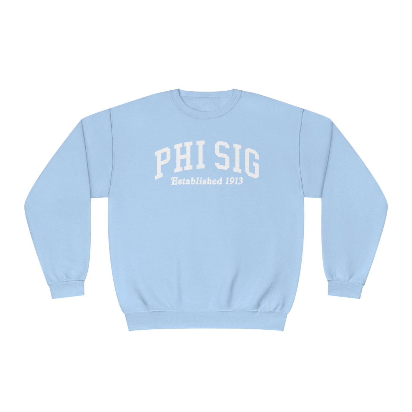 Phi Sigma Sigma Sorority Varsity College Phi Sig Crewneck Sweatshirt
