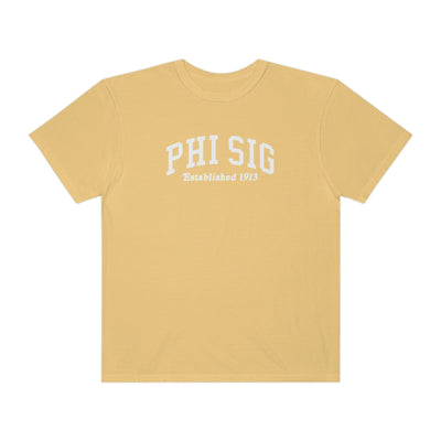 Phi Sigma Sigma Varsity College Sorority Comfy T-Shirt