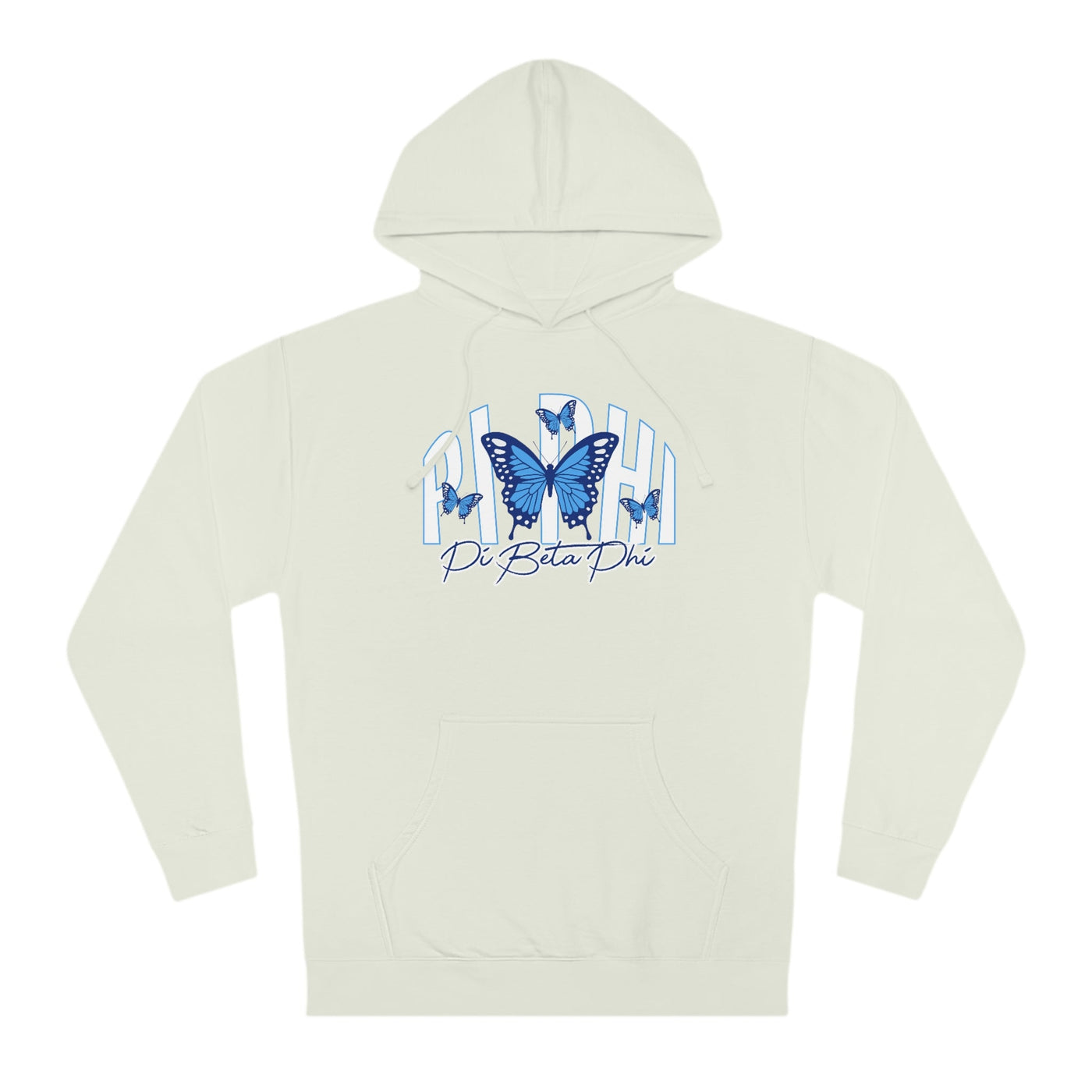 Pi Beta Phi Baby Blue Butterfly Cute Sorority Sweatshirt