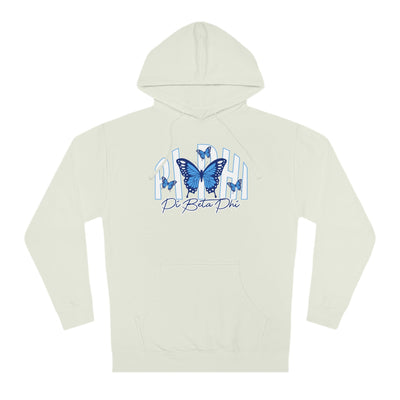 Pi Beta Phi Baby Blue Butterfly Cute Sorority Sweatshirt