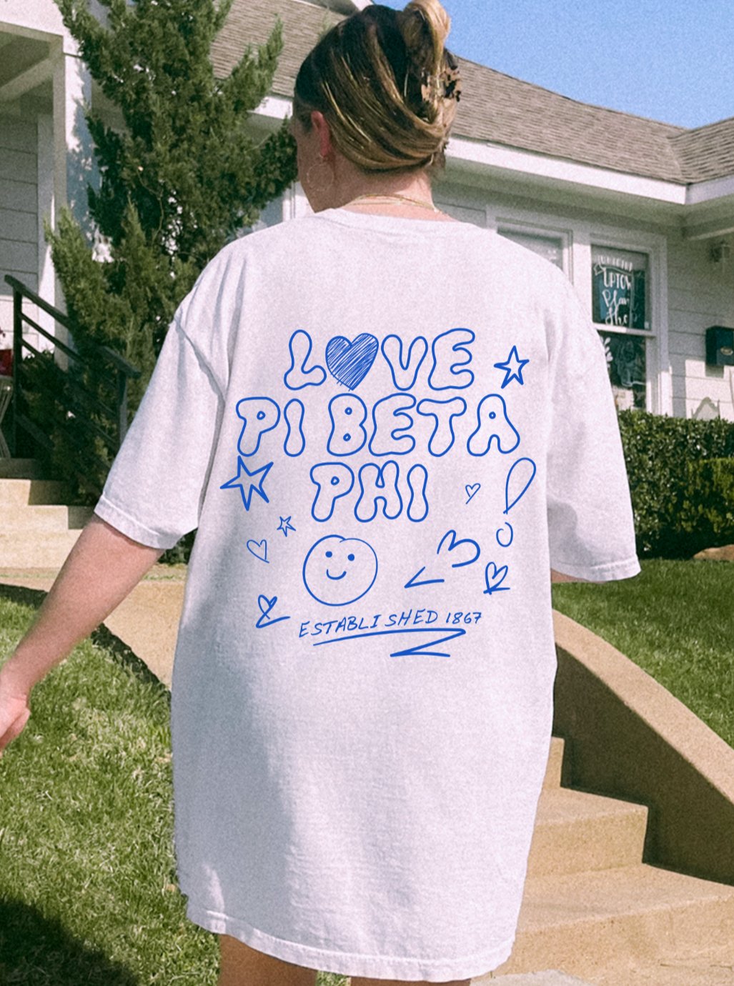 Pi Beta Phi Love Doodle Sorority T-shirt