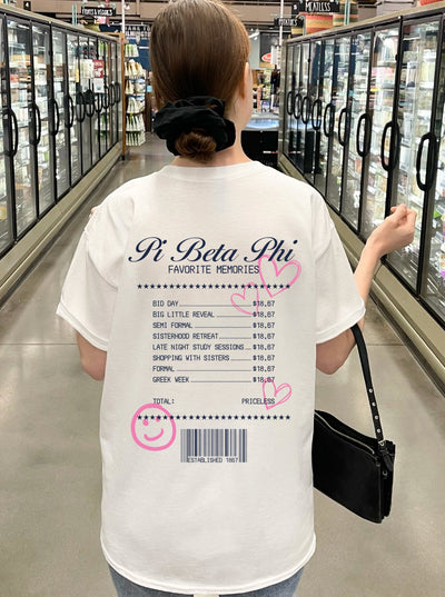 Pi Beta Phi Sorority Receipt Comfy T-shirt
