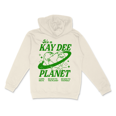Kappa Delta Planet Hoodie | Be Kind to the Planet Trendy Sorority Hoodie | Greek Life Sweatshirt | Kay Dee comfy hoodie