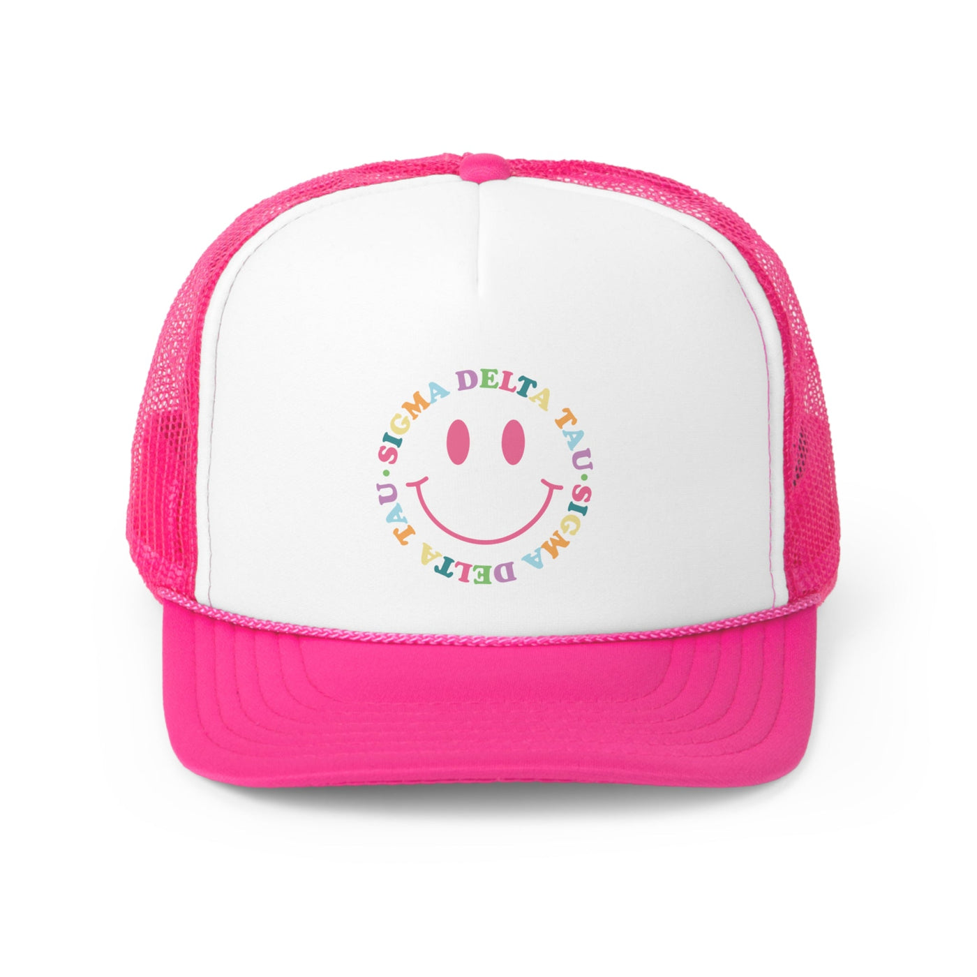 Sigma Delta Tau Colorful Smile Foam Trucker Hat