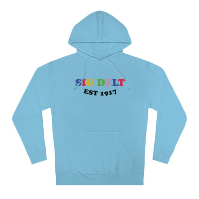 Sigma Delta Tau Colorful Sorority Sweatshirt SigDelt Hoodie