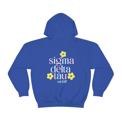 Sigma Delta Tau Flower Sweatshirt, Sig Delt Sorority Hoodie
