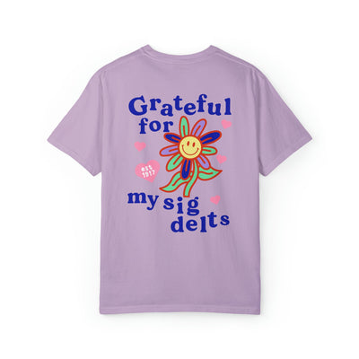 Sigma Delta Tau Grateful Flower Sorority T-shirt