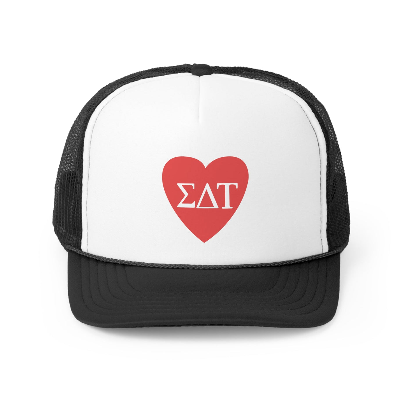 Sigma Delta Tau Heart Letters Sorority Foam Trucker Hat