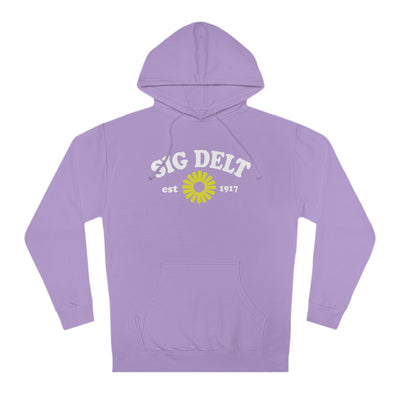 Sigma Delta Tau Lavender Flower Sorority Hoodie | Trendy Sorority Sig Delt Sweatshirt