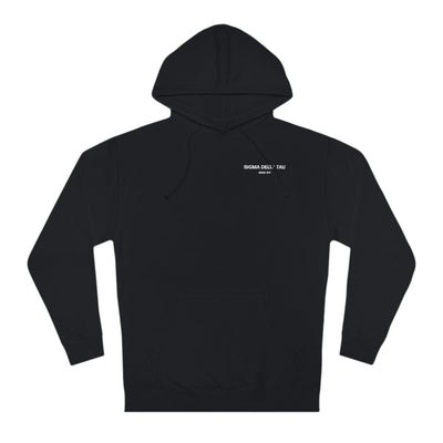 Sigma Delta Tau Simple Trendy Cute Circle Sorority Hoodie Sweatshirt Design Black