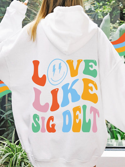 Sigma Delta Tau Soft Sorority Sweatshirt | Love Like Sig Delt Sorority Hoodie