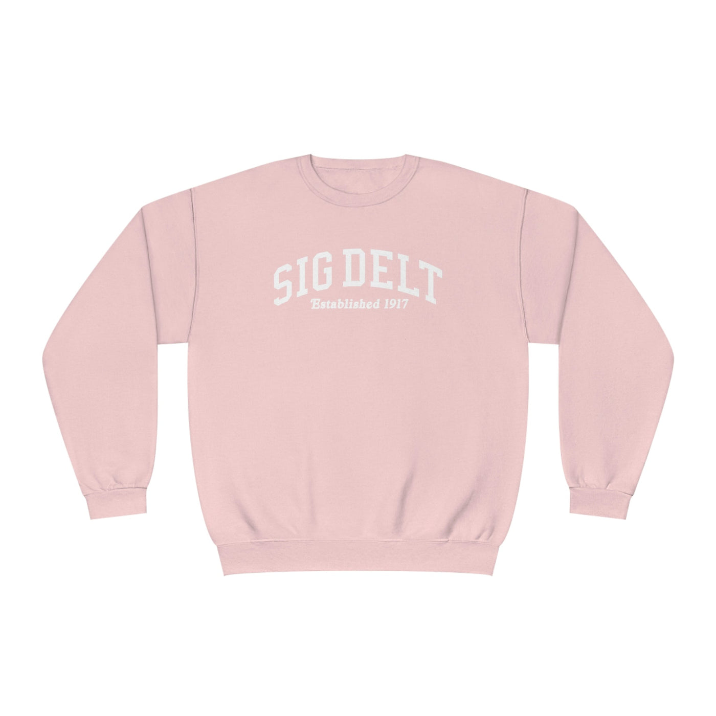 Sigma Delta Tau Sorority Varsity College Sig Delt Crewneck Sweatshirt