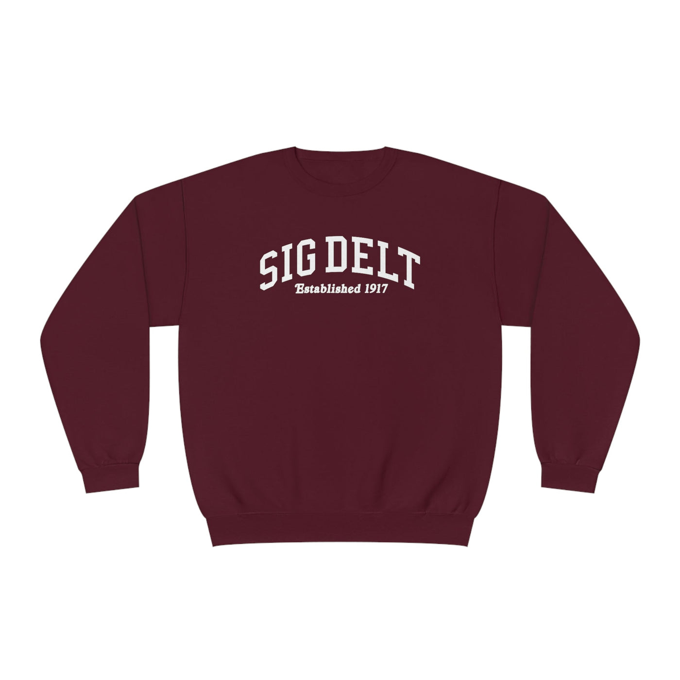 Sigma Delta Tau Sorority Varsity College Sig Delt Crewneck Sweatshirt