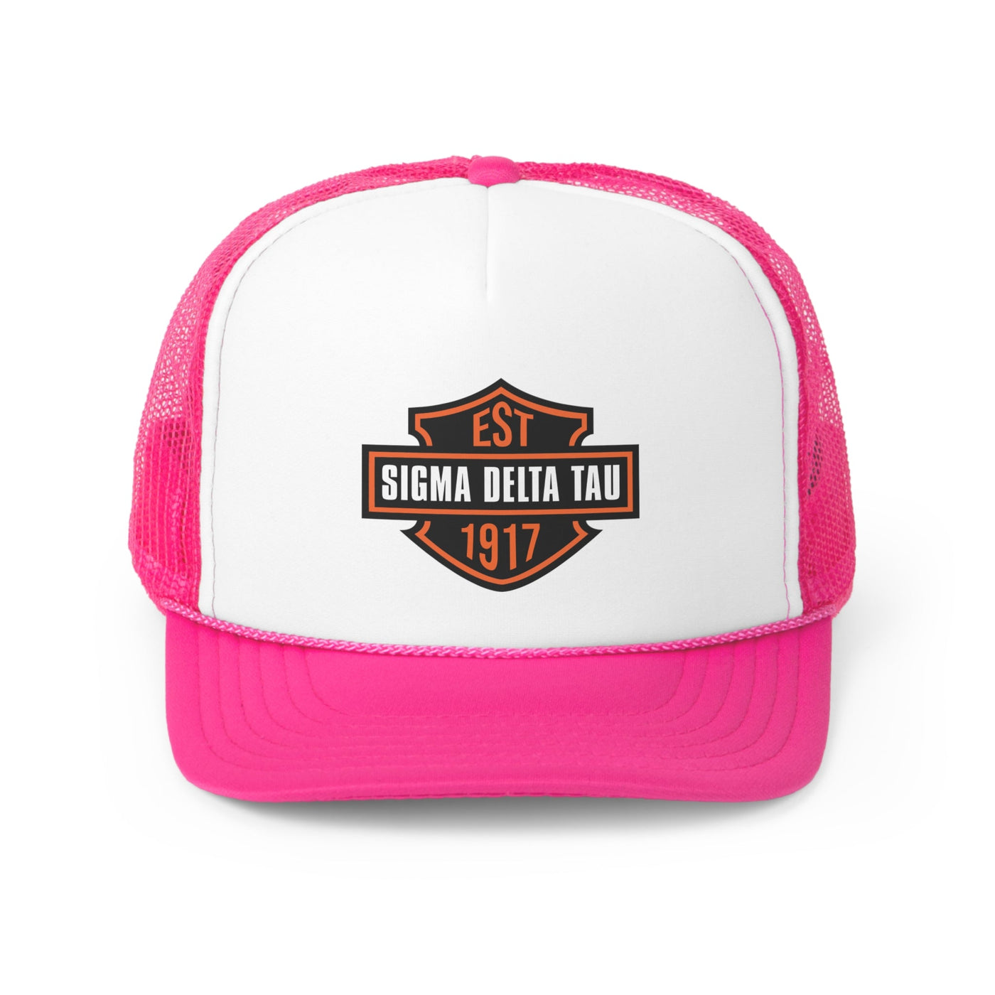 Sigma Delta Tau Trendy Motorcycle Trucker Hat