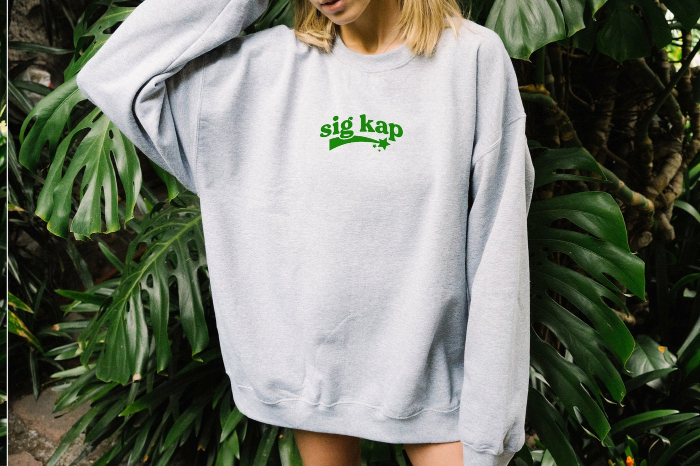 Sigma Kappa Crewneck Sweatshirt | Be Kind to the Planet Trendy Sorority Crewneck