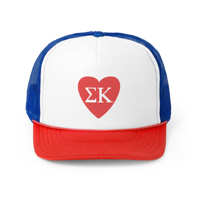 Sigma Kappa Heart Letters Sorority Foam Trucker Hat