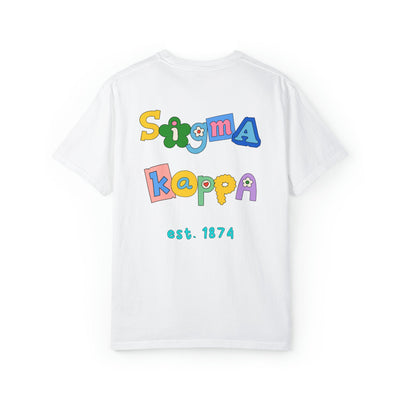 Sigma Kappa Scrapbook Sorority Comfy T-shirt