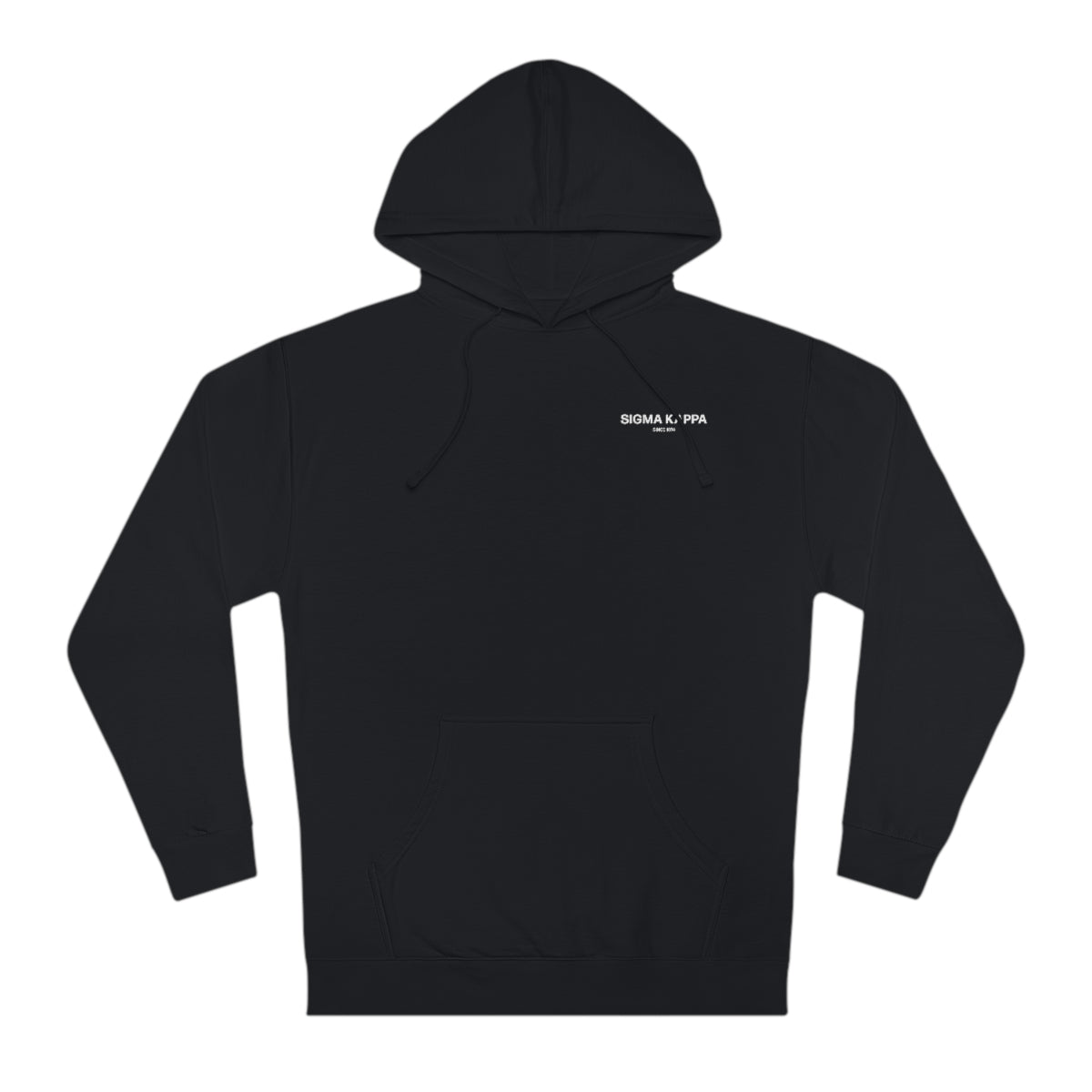 Sigma Kappa Simple Trendy Cute Circle Sorority Hoodie Sweatshirt Design Black