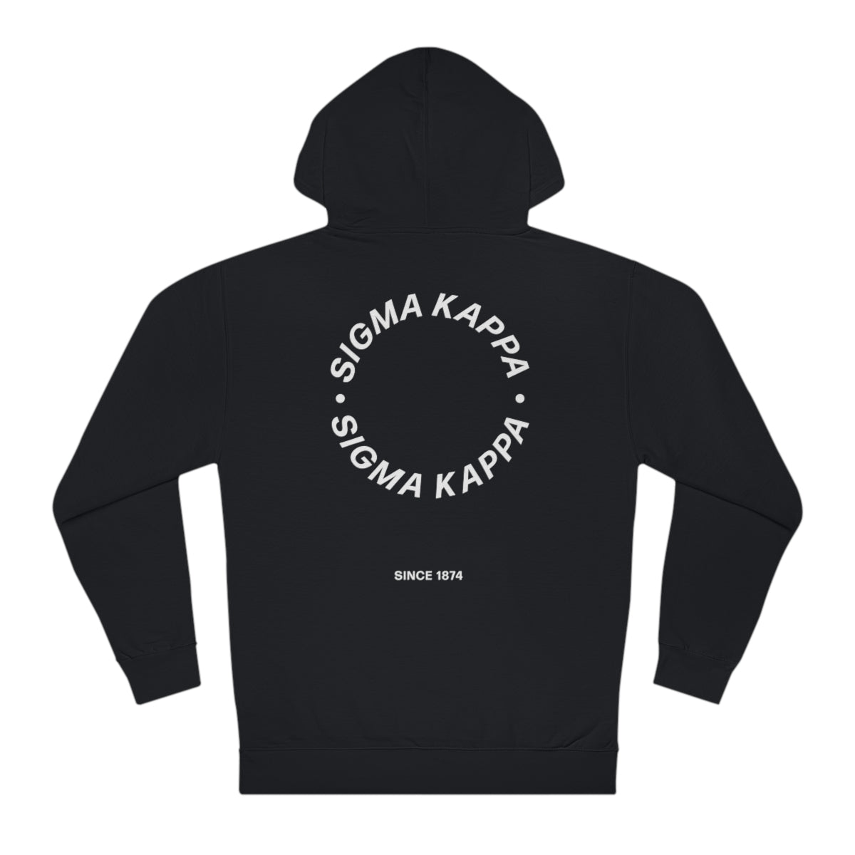 Sigma Kappa Simple Trendy Cute Circle Sorority Hoodie Sweatshirt Design Black