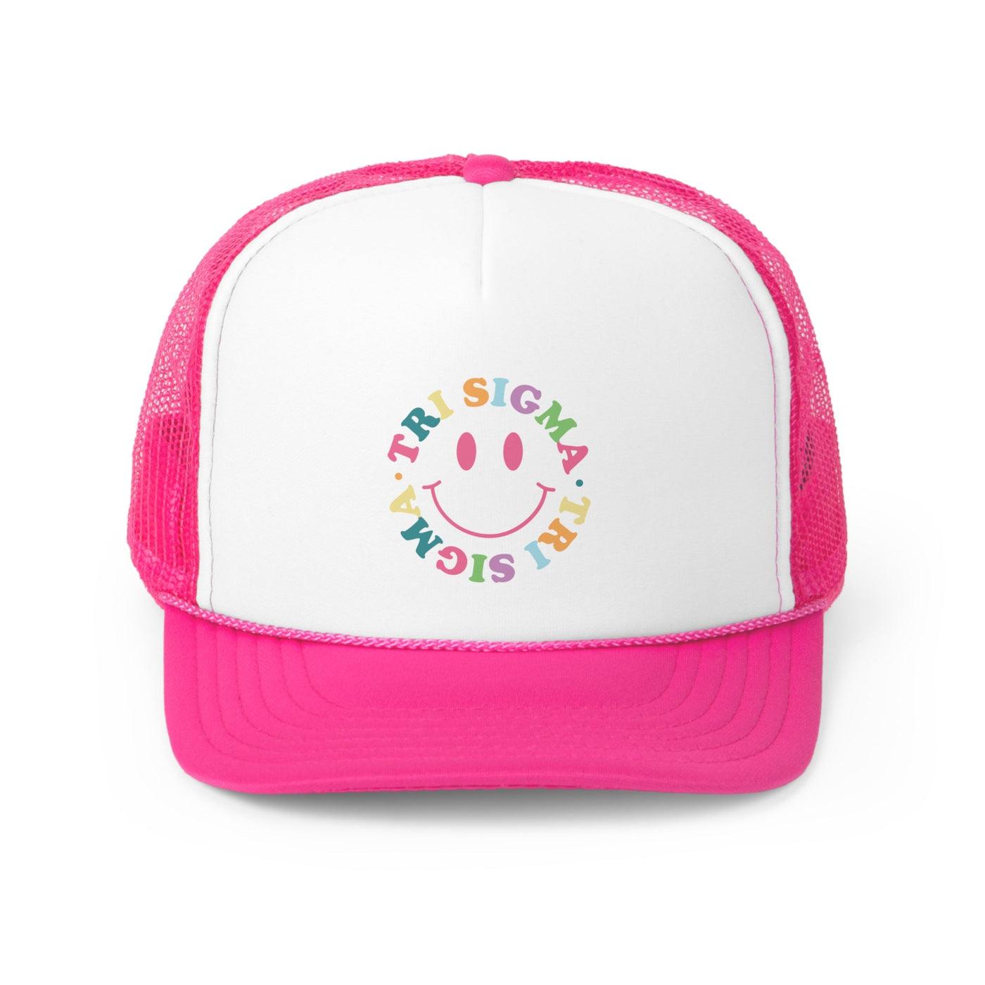 Sigma Sigma Sigma Colorful Smile Foam Trucker Hat