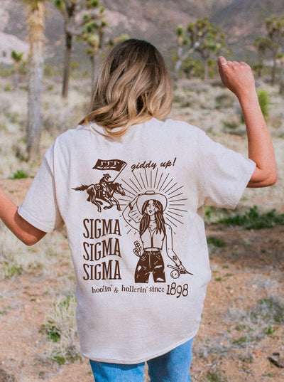 Sigma Sigma Sigma Country Western Sorority T-shirt