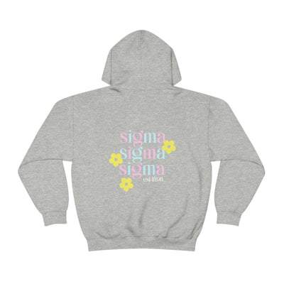 Sigma Sigma Sigma Flower Sweatshirt, Tri Sigma Sorority Hoodie
