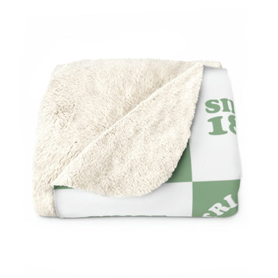 Sigma Sigma Sigma Fluffy Blanket | Tri Sigma Cozy Sherpa Sorority Blanket