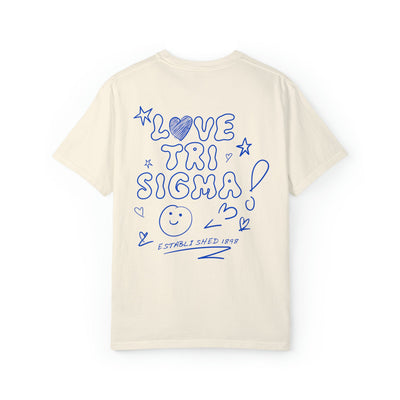 Sigma Sigma Sigma Love Doodle Sorority T-shirt