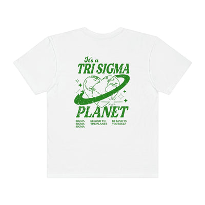Sigma Sigma Sigma Planet T-shirt | Be Kind to the Planet Trendy Sorority shirt