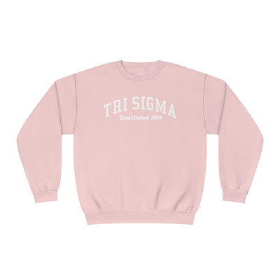 Sigma Sigma Sigma Sorority Varsity College Tri Sigma Crewneck Sweatshirt