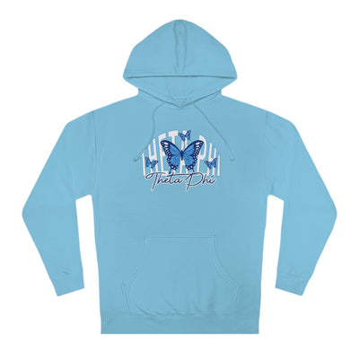 Theta Phi Alpha Baby Blue Butterfly Cute Sorority Sweatshirt
