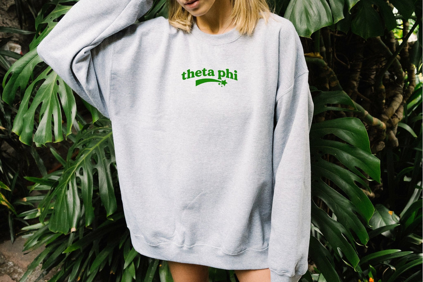 Theta Phi Alpha Crewneck Sweatshirt | Be Kind to the Planet Trendy Sorority Crewneck